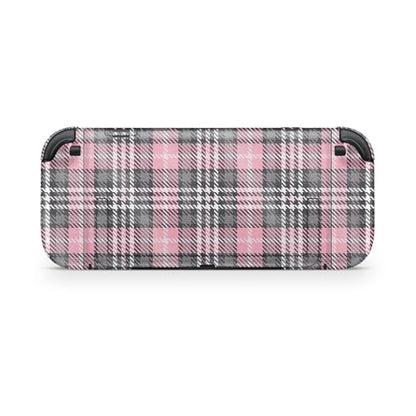Glossy Glitter Gaming Skin Compatible with Nintendo Switch 2 Console Only - Pink Plaid - Premium 3M Vinyl Protective Wrap Decal Cover - Easy to Apply | Crafted in The USA by MightySkins - color: Pink Plaid, size: Switch 2 Console Skin Only, style: Glossy