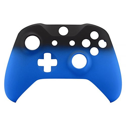 eXtremeRate Shadow Blue Faceplate Cover, Soft Touch Front Housing Shell Case, Comfortable Soft Grip Replacement Kit for Xbox One S & Xbox One X Controller - Controller NOT Included - color: Shadow Blue