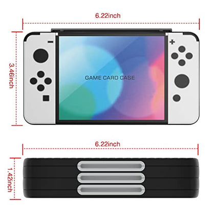 HEIYING Switch Game Card Case for Nintendo Switch 2 / OLED/Lite,Customized Pattern Portable Switch Game Holder with 72 Game Card Slots and 24 Micro SD Cards Slots - color: NSO Console