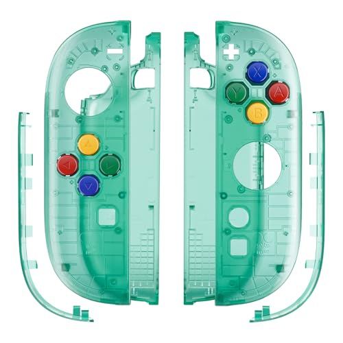 eXtremeRate Replacement Shell Buttons for Joycon 2, Custom Housing Faceplate Case + Decorative Strips + ABXY Direction Keys + Tools for Nintendo Switch 2 Controller - Essence Version - Emerald Green - color: Emerald Green
