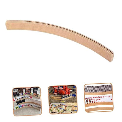 Mobestech Wooden Playing Card Holder Practical Game Cards Organizer Stand for Easy Storage for Poker and Family Games Wooden Base