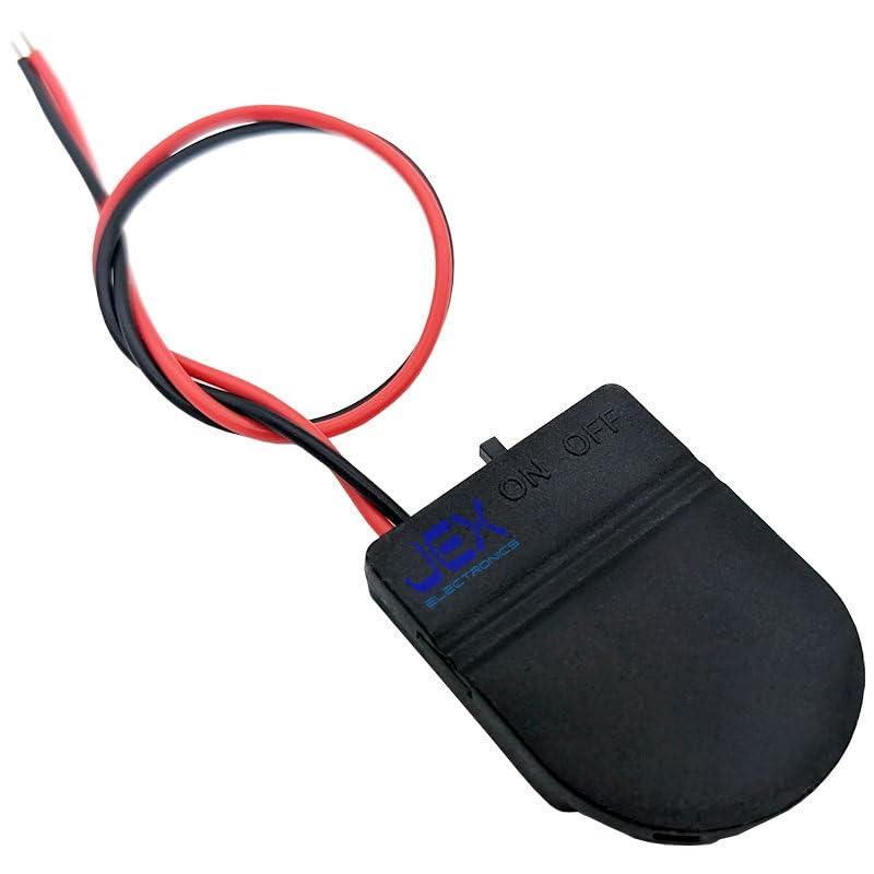 Single/1X CR2032 DIY Button Battery Holder Case Box 3V with Power Switch & Bare Wire Ends