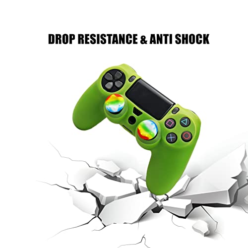 Ps4 Skin, Anti-Slip Shell Cover Case with 10 Joystick Grips Silicone Cover Sticker for PlayStation 4 Controller - color: PS4 controller #13