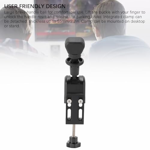 SparkFeng PC USB Handbrake, Simulated Brake SIM Games, L Handbrake with less Steel Handle, Compatible with G27 G29 G923 G920 T300 T300RS T GT, for