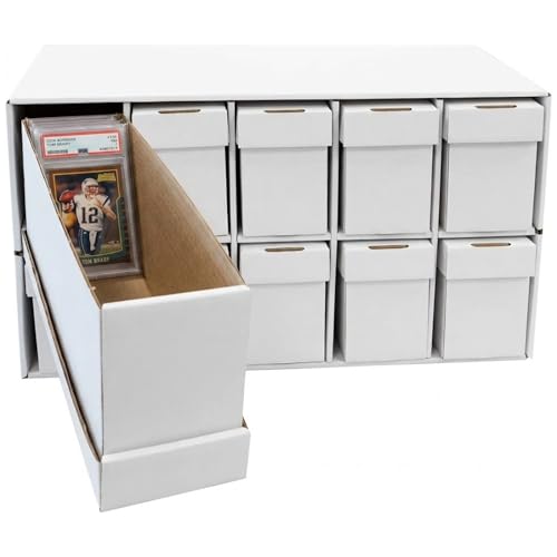 Max Protection Graded Card Penthouse Storage Box System - Trading Card Storage Cabinet with 10 Drawers - Holds 6,000 Card Saver 1 or 600 Graded Cards - Stackable Organizer for Collectible Cards