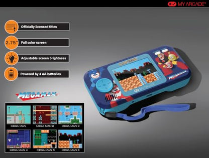 My Arcade Megaman Pocket Player Pro: 6 Mega Man Games, Retro Handheld | Capcom, Birthday Gifts, Arcade Classics - style: MegaMan
