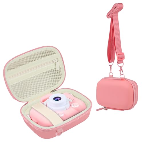 Leayjeen Kids Camera Case for Goopow/Mgaolo Kids Camera-Pink | Fits CIMELR/Seckton/OZMI Kids Toy Cameras and Children Digital Camera,Shockproof Water-Resistant Hard EVA Shell(Case Only) - color: Pink-SY