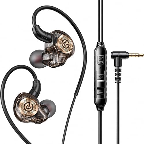 Gaming Earbuds with Mic, Wired in-Ear Gaming Headphones, 10mm Driver, 3.5mm & USB-C Options, in-Line Control, Noise-Isolating Earphones for PS5, Xbox, Switch, PC, Phone(3.5mm)