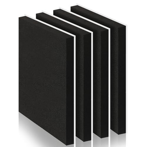 4 Pcs 1" Thick Foam Padding Sheet with Adhesive Backing Block | 16 Inch x 12 Inch, Closed Cell, Self Stick Neoprene Insulation Foam Sheet, Black, for Furniture Cars Speakers - color: Black, size: 1 Inch Thick, 16 x 12 Inches