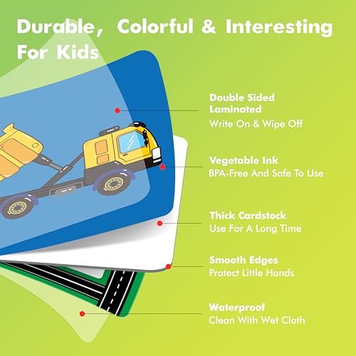 Hebayy Vehicle Matching Game, 72 PCS Traffic Memory Matching Cards for Toddlers 36 Pairs Transportation Memory Cards Educational Toys for Preschool Boys & Girls 4 5 6 Years Old - style: Vehicle