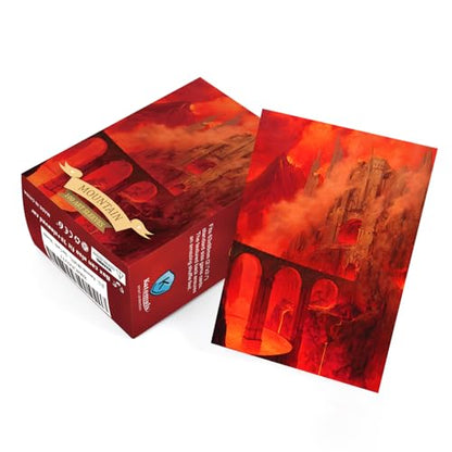 Katomula 100 MTG Card Sleeves with 100 Inner Sleeve, Textured Back Art Sleeves, Fit Standard Size Cards - Moutain - color: Moutain