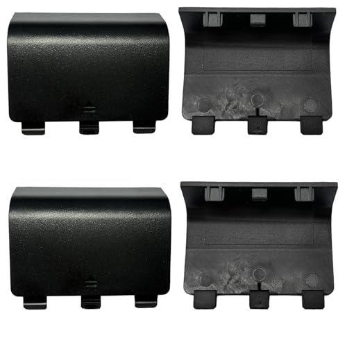 4 Pack Battery Back Cover for Xbox Series X/S Controller [NOT for Xbox One, NOT for Xbox One X/S],Replacement Battery Back Shell Covers Compatible with Series S, Series X Controller (Black) - color: Black