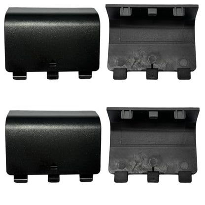 4 Pack Battery Back Cover for Xbox Series X/S Controller [NOT for Xbox One, NOT for Xbox One X/S],Replacement Battery Back Shell Covers Compatible with Series S, Series X Controller (Black) - color: Black