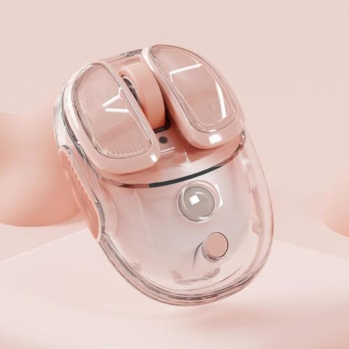 SEUNKWANG EWEADN Q9 Wireless Clear Mouse Dual Mode Bluetooth & 2.4G USB Computer Mouse with RGB Lighting, Silent Clicks, Multi-Device Compatibility for Laptop, PC, MacBook, iPad Cute Mouses-Gradient - color: Gradient