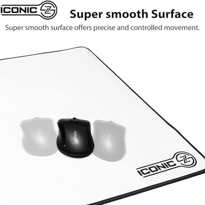 3XL Extended Gaming Mouse Pad/Mat 46"x20"(White) - Large & Wide Desk Cloth Mousepad - Stitched/Water Proof/Non Slip Base - color: White, size: 3XL 46"x20"