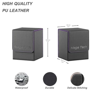 Mage Tech Adventurer [Hero] Modular Deck Box - Holds 99 Double-Sleeved Cards - Includes Avatar Holder - Ultra-Rugged, Expandable Design - MTG Commander/EDH & More - Black/Purple - color: 2. Eclipse (Black/Purple), style: 2. Hero