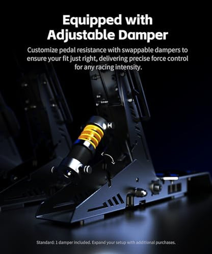 PXN PD HM Brake&Throttle Sim Racing Pedals, All-Metal 2-Pedal Set | Hall Sensors, Adjustable, USB-A/Type-C/RJ45 Connectivity, Compatible with PC and PXN V99/V10/V12/VD Wheel Bases