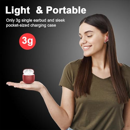 Wireless Earbuds, Bluetooth 5.4 Earbuds Stereo Bass, Bluetooth Headphones | in Ear Noise Cancelling Mic, Earphones IP7 Waterproof Sports, 32H Playtime USB C Charging Case Red Ear Buds for Android iOS - color: Glossy Red