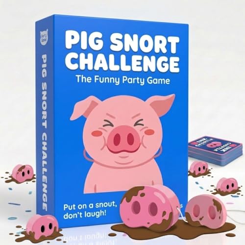 Laugh-Out-Loud Party Game: 150 Cards & 5 Pig Noses - Perfect Valentine‘s Day Gift for Couples, Hilarious Icebreaker for Date Night & Group Parties, Ages 13+