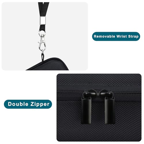 Canboc Carrying Case for Fujifilm X100VI/ X100V/ X100F/ X100S/ X-E5 Digital Camera, Zipper Mesh Pocket fit USB Cable, Black (Case Only) - color: Black