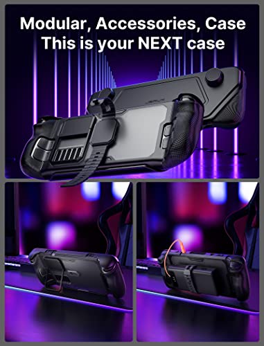 JSAUX PC0104 ModCase for Steam Deck + PC0102 Steam Deck Case with Kickstand