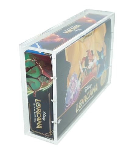 Break Tradition Lorcana Booster Box Acrylic Display Case - Compatible with Disney Lorcana TCG Booster Boxes - UV Protection, Strong Magnetic Closure, 5mm Thick Walls