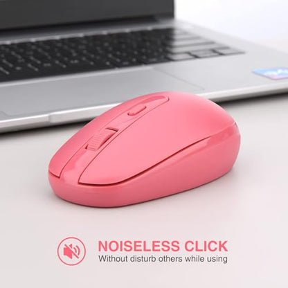 Rii Wireless Mouse RM700 2.4G Silent Mouse with USB Nano Receiver for Laptop,PC,Mac,Chromebook,Windows (5 Mixed Colors) - color: 5 Mixed Colors