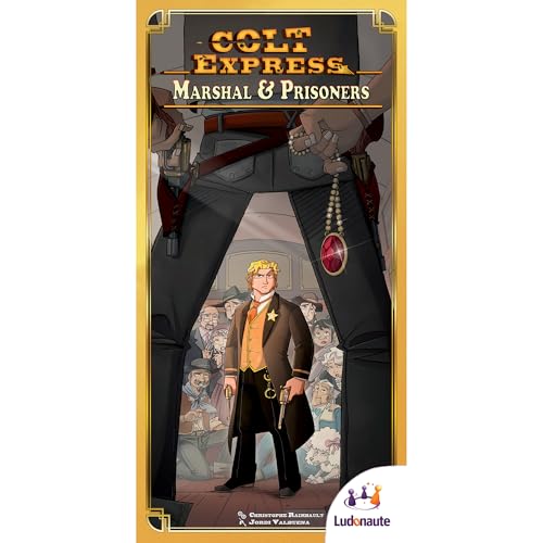 Colt Express Marshal and Prisoners Board Game EXPANSION - New Challenges Await! Wild West Adventure Game, Strategy Game for Kids & Adults, Ages 10+, 2-6 Players, 40 Minute Playtime, Made by Ludonaute - style: Marshal