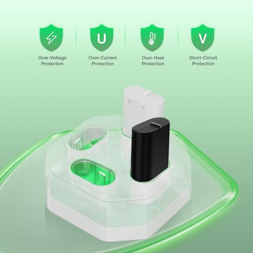 Rechargeable Xbox Controller Battery Packs with Charging Station,4x3600mWh Xbox Controller Battery for Xbox Series X/S/Xbox One/Elite Controllers