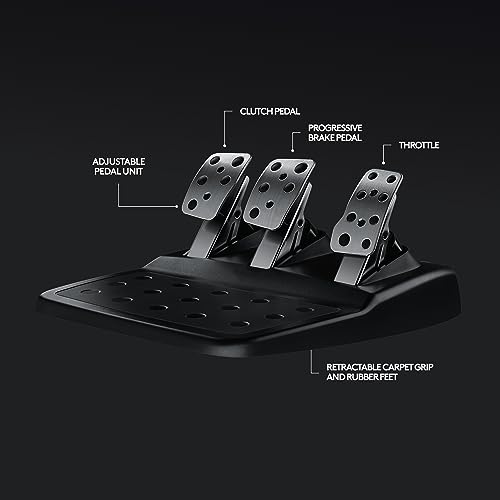 Logitech G920 Racing Wheel and Pedals for Xbox X|S/Xbox One/PC | Real force feedback, stainless steel paddle shifters, leather steering wheel cover, for Xbox Series X|S, PC, Mac - style: Xbox X|S, Xbox One, PC/Mac