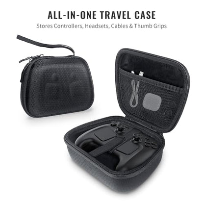 JDDWIN Universal Controller Case Compatible with Steam Controller 2026/PS5/Nintendo Switch/Xbox Series& More,Travel Storage Bag,Protective Cover Hard Carrying Case