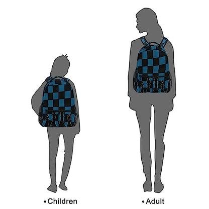 Black Blue Chess Board Backpack Bookbag Daypack Travel Hiking Camping School Laptop Bag - color: Multi Pattern 9