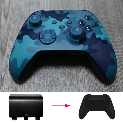 NHuaXiong 4 Pack Battery Back Cover for Xbox Series X/S Controller, Replacement Battery Back Shell Covers for Xbox Series S, Series X Controller[NOT for Xbox One,One X/S] (Black) - color: Black