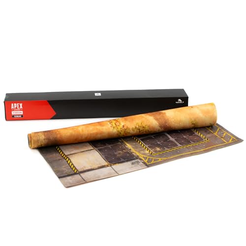 Apex Legends: The Board Game - Playing Mat - Double-Sided Neoprene Map - Kings Canyon & Expansion Layout - 62x62cm - Stitched Corners