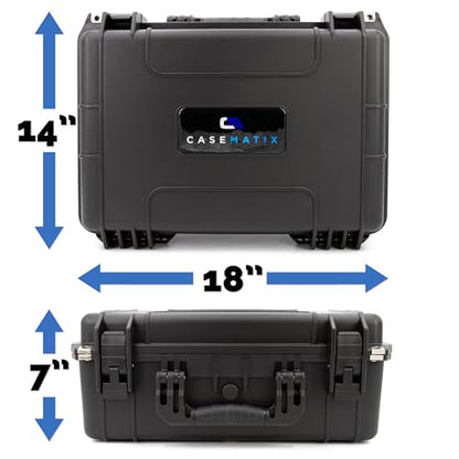 CASEMATIX Travel Case Compatible With PS5 Slim & PlayStation 5 Slim Digital Edition - Hard Shell Waterproof Case with Custom Foam for Console, Controllers, Stand, Cables and Game - style: New Ps5 (2023/Slim)