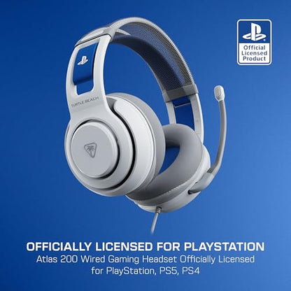 Bundle of Turtle Beach Atlas 200 Wired Gaming Headset Officially Licensed for PS5 & PS4 - White + Victrix Pro BFG Reloaded Wireless Gaming Controller Officially Licensed for PS5, PS4, PC - White - color: White Bundle