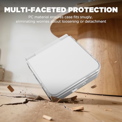 Slim Hard PC Case for Miyoo Flip/Miyoo Flip V2 Handheld Gaming Console, Shockproof Waterproof Protective Cover - Scratch Resistant, Ultra Lightweight (Transparent) - color: Transparent