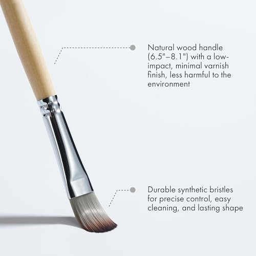 ARTIFY 25 Pieces Professional Paint Brush Set – Expert Series Synthetic Nylon Brushes for Acrylic, Oil, Watercolor, Gouache – No Shedding, Canvas Roll Case & Palette Knife, Artist Gifts Art Supplies - color: Birch