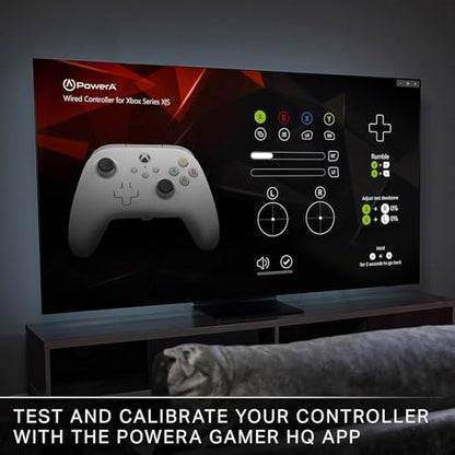 PowerA Wired Controller for Xbox Series X|S - White, gamepad, wired video game controller, gaming controller, works with Xbox One - style: White
