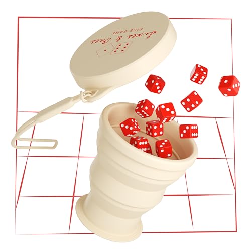 Vango Sixes & Ones Dice Game – 6 Curated Dice Games All in One, Expandable Rolling Cup to Play Anywhere – for Kids, Adults, Families, Travel, Perfect for Game Nights