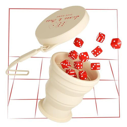 Vango Sixes & Ones Dice Game – 6 Curated Dice Games All in One, Expandable Rolling Cup to Play Anywhere – for Kids, Adults, Families, Travel, Perfect for Game Nights