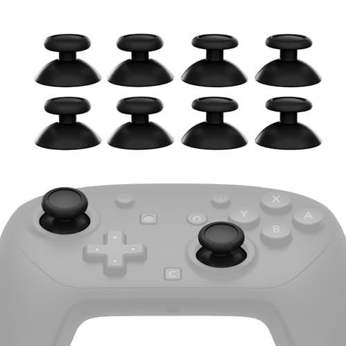 eXtremeRate 4 Pairs Replacement 3D Joystick for Nintendo Switch 2 Pro Controller, Left Right Analog Stick Thumbsticks with Screwdriver Tools for Switch 2 Pro Controller, Multi-Colors Options - Black