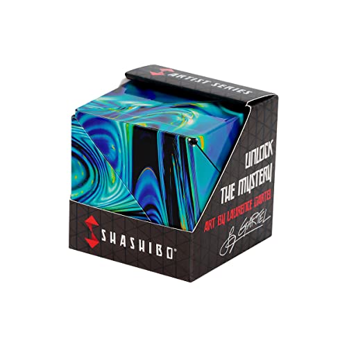 Shashibo DODECA Magnetic Puzzle Cube, Sensory Fidget Toy for Adults & Kids, Stress Relief Fidget Toy for All Ages, Cool Fidget Toys for Desk, Shape Shifting Box, 100+ Possible Shapes - color: Mystic Ocean, size: DODECA
