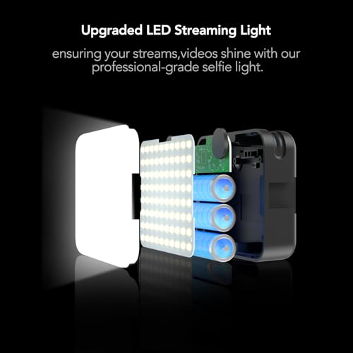 NearStream SL10B Selfie Light, Webcam Light for Video Conference, LED Video Light Streaming Light Kit with Adjustable Brightness & Color Temp, CRI95, Key Light for Streaming for Phone/PC