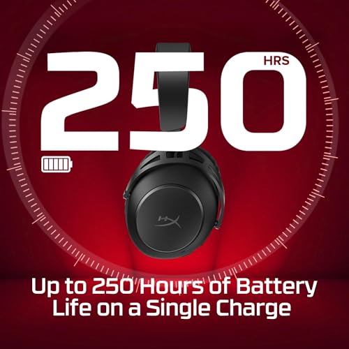 HyperX Cloud Alpha 2 – Wireless Gaming Headset with 53mm Dual-Chamber Drivers and up to 250 Hours Battery Life, RGB Base Station, Simultaneous 2.4GHz & Bluetooth - Black