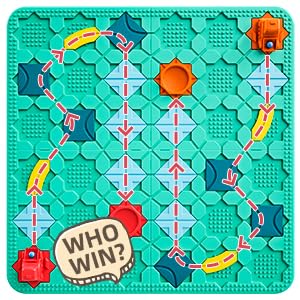 Logical Road Builder Games, STEM Family Board Game, Large Educational Smart Brain Teasers Puzzles Toys, Preschool Learning Early Montessori Birthday Gifts for Kids Boys Girls Age 4-8 Year Old - color: Green