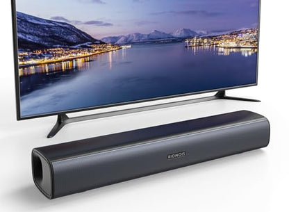 RIOWOIS 17" Sound Bar, Home Theater Surround Sound System for TV | Bass Reflex Port, Compatible with Fire TV Remote, Support Optical/AUX/Bluetooth 5.3 Input, Compact Design, Wall-mountable - size: 17-inch