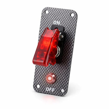 MGI SpeedWare 12V Racing Ignition Switch Panel with LED Safety Indicator – Toggle Panel Kit for Race Car, Truck, & Boat (1-Switch) - size: 1-Switch