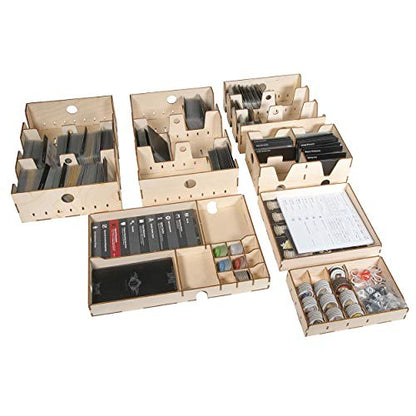 The Broken Token Dead Kingdom Compatible Game Organizer for Kingdom Death Monster - Wood Storage Box with Multiple Trays