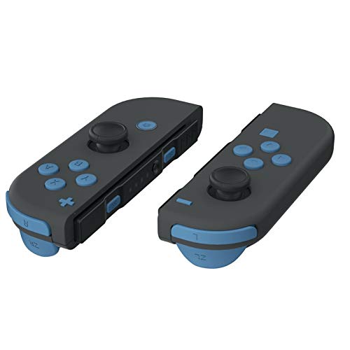 eXtremeRate DIY Full Set Buttons for Nintendo Switch & Switch OLED, Custom Replacement Buttons for JoyCon, ABXY Direction Keys SR SL L R ZR ZL + - Home Capture Trigger Buttons Springs - Airforce Blue - color: Airforce Blue